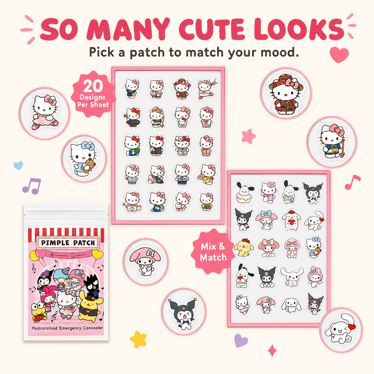 40/120PCS Hello Kitty acne pat - Skincare You recension och pris
