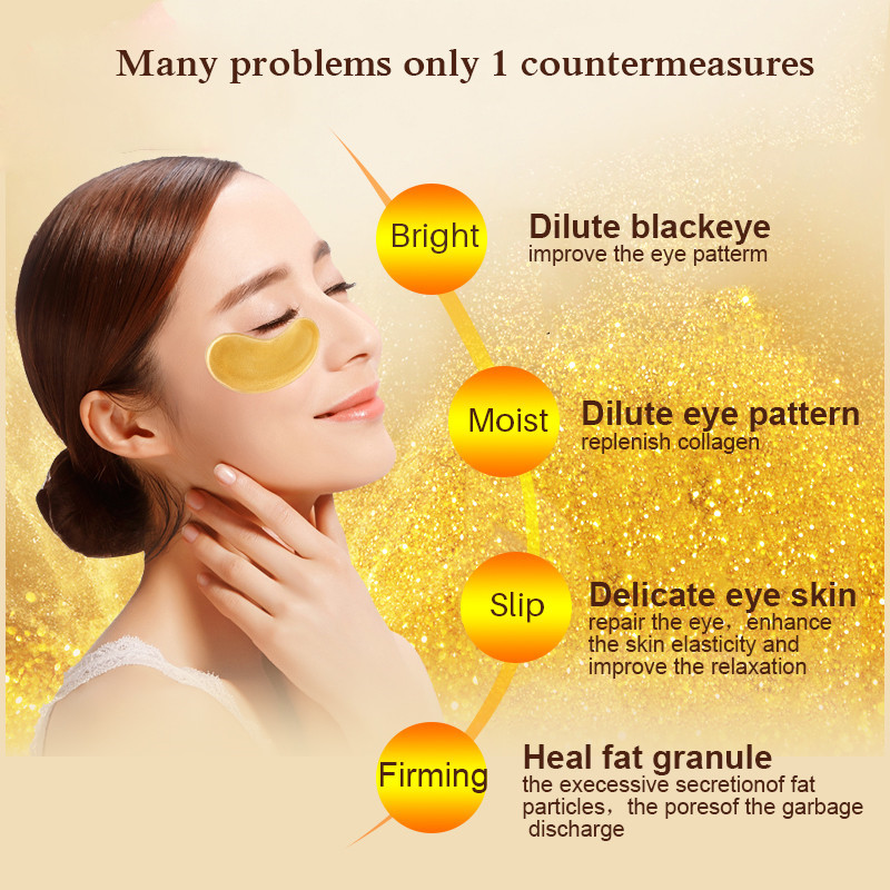 10/20pcs Golden Crystal Collag - Skincare Oil Control recension och pris