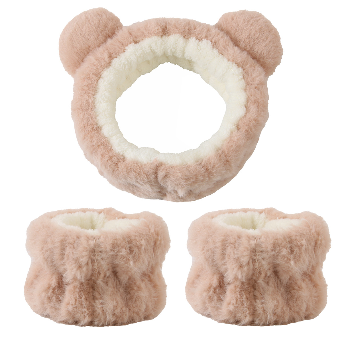 3pcs Cute Bear Headband Set Fl - Skincare Animate recension och pris