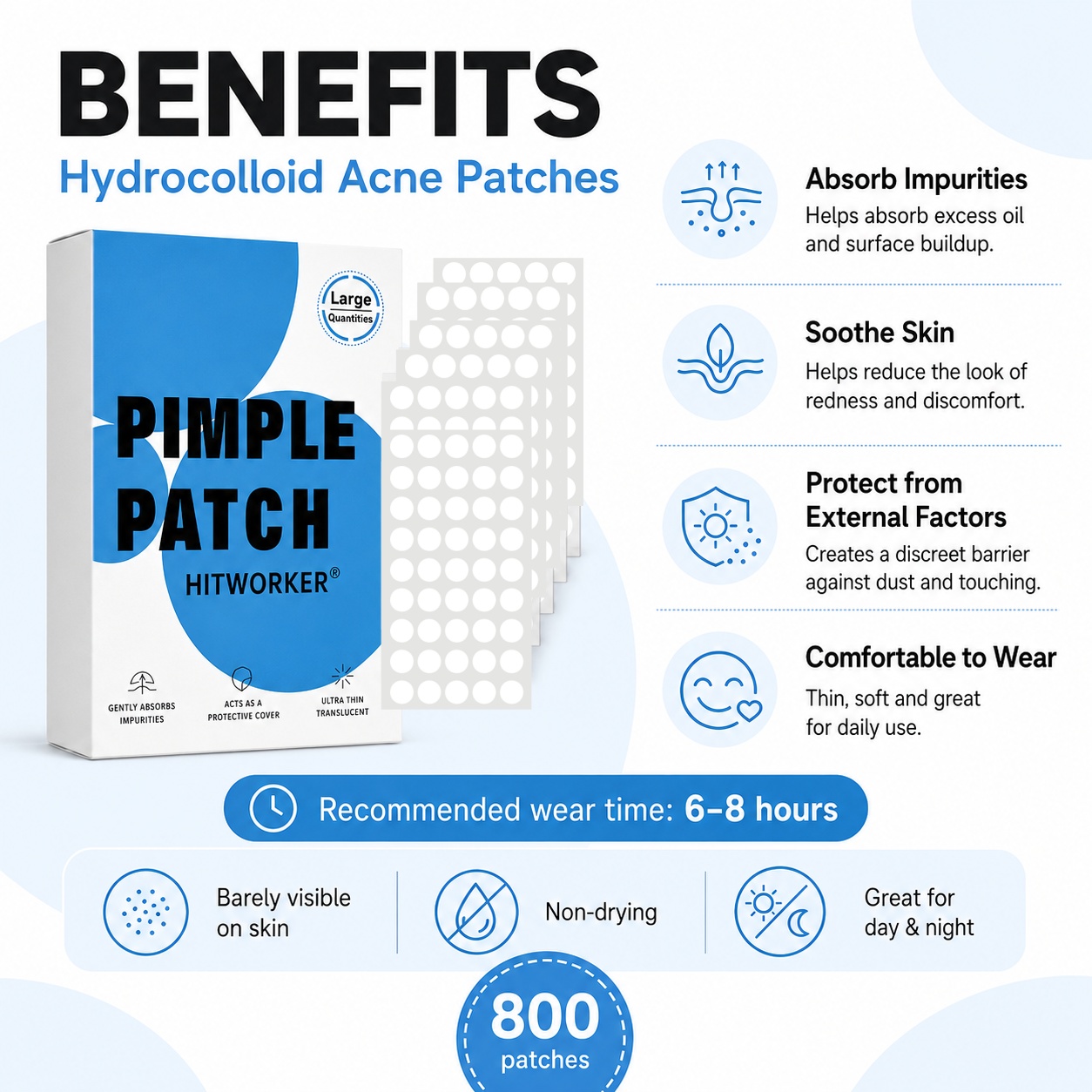 800Pcs Hydrocolloid Acne Pimpl - Skincare You recension och pris