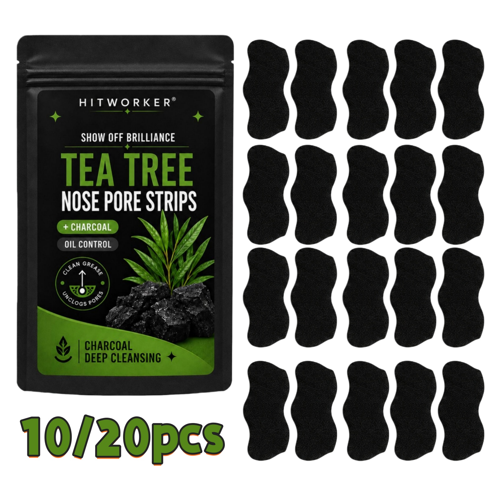 10/20Pcs Black Blackhead Remov - Skincare Oil Control recension och pris